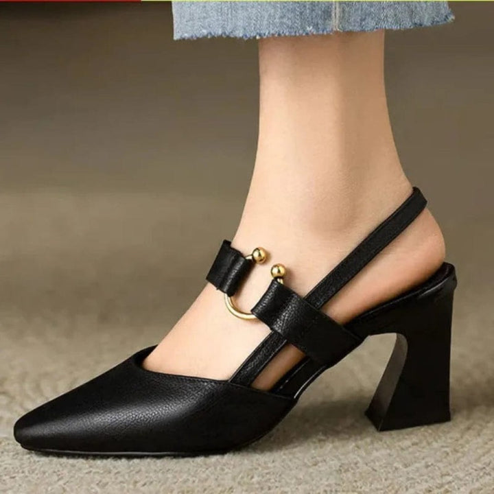 Ombeline | Pointed-Toe Slingback Heels