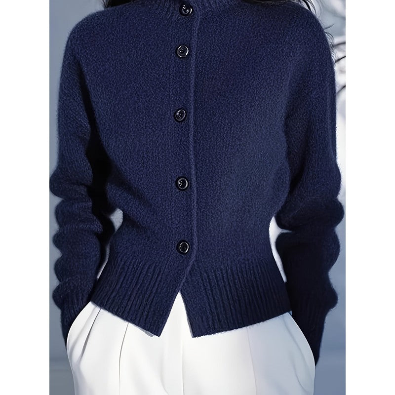 Vienna | High Neck Button Cardigan