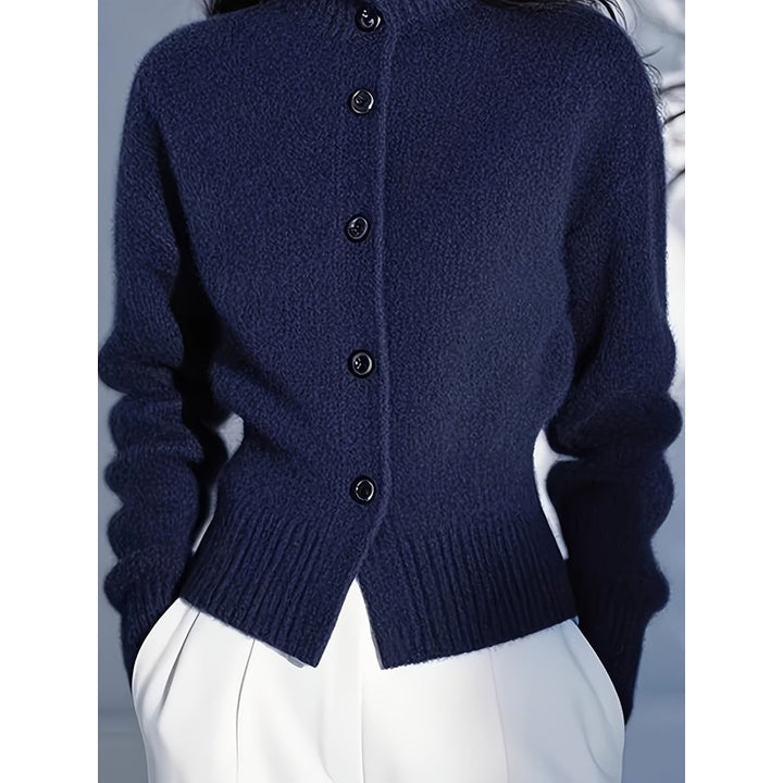 Vienna | High Neck Button Cardigan