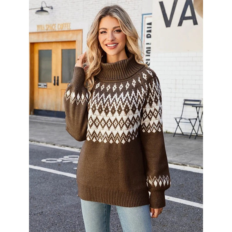 Elaine | Fair Isle Turtleneck Sweater