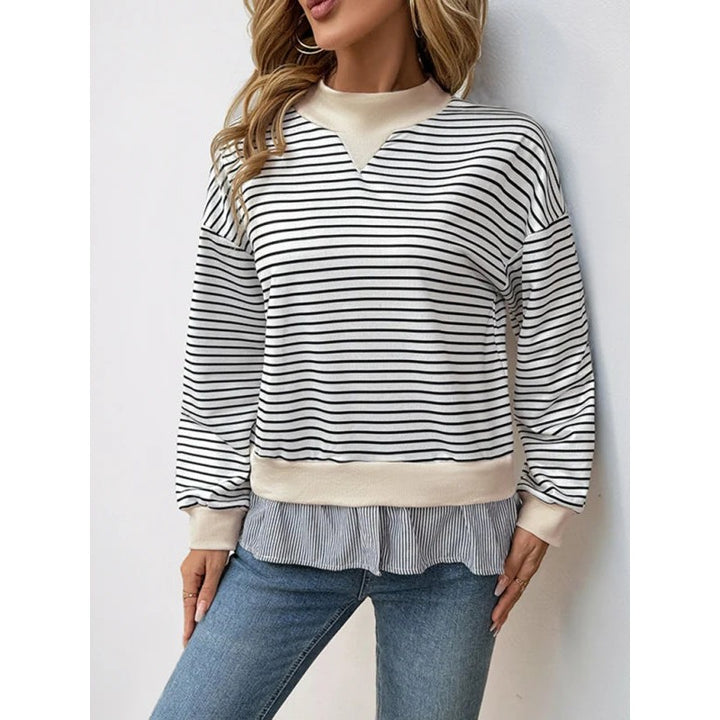 Eleanor | Striped Mock Neck Pullover