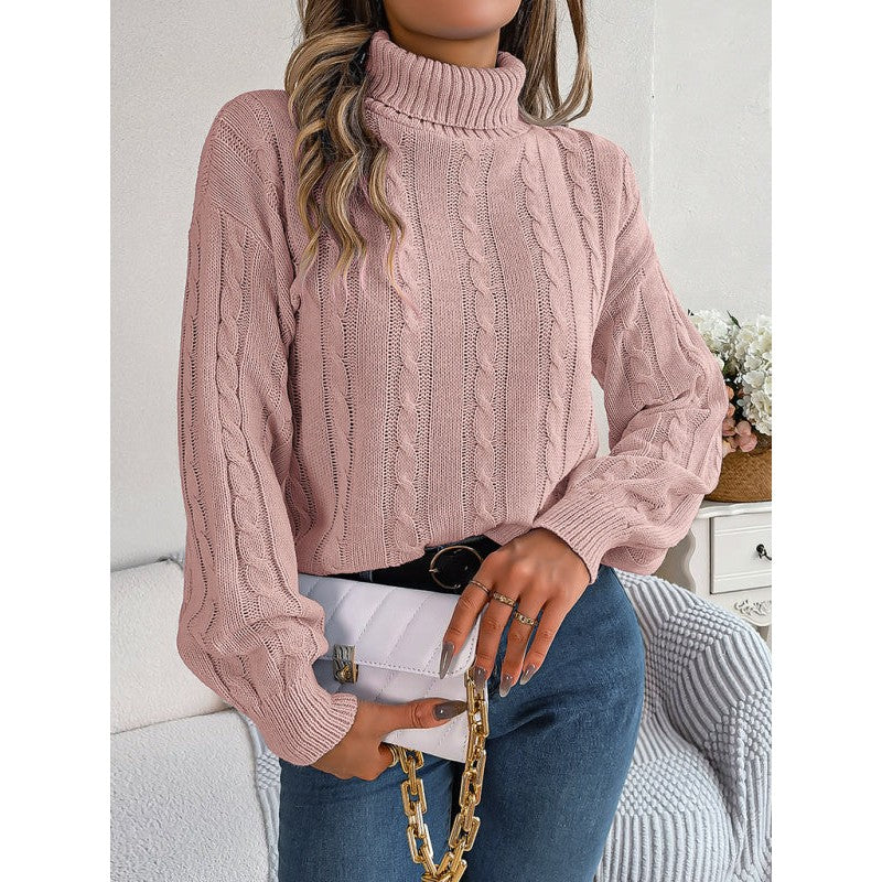 Margot | High Turtleneck Knit Sweater