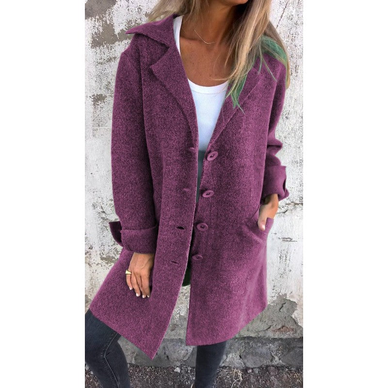 Women's Longline Lapel Coat