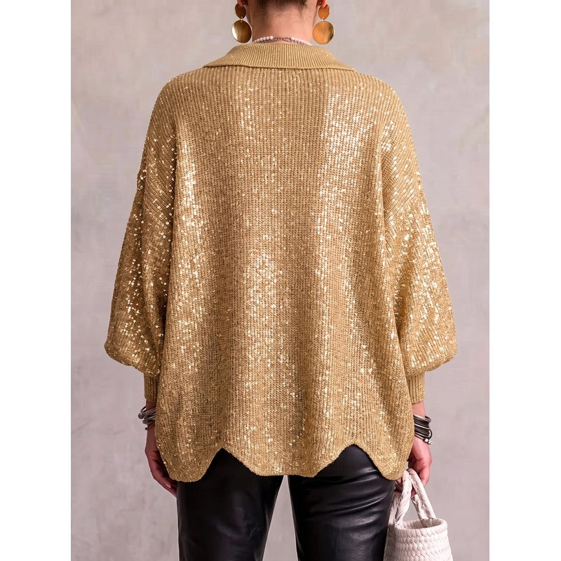 Audrey | Oversized Statement Collar Cardigan