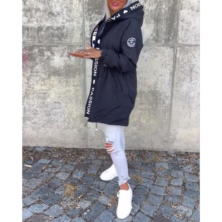 Camila | Hooded Drawstring Midi Parka Coat