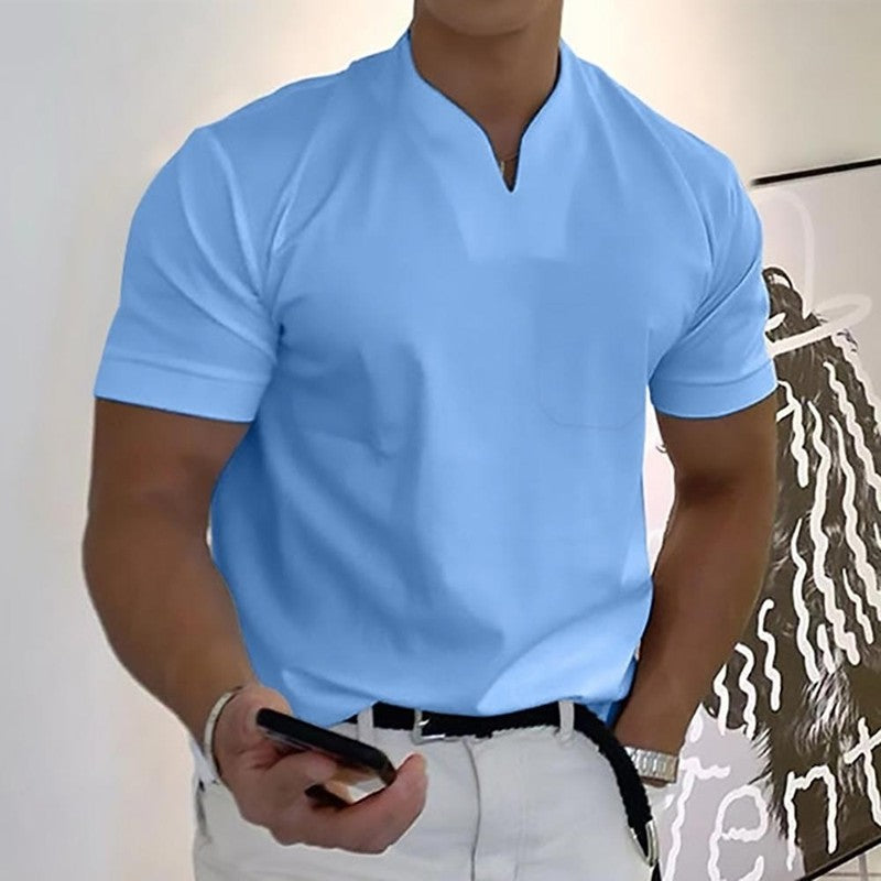Logan | Structured V-Neck Polo Shirt
