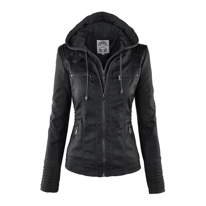 Callista | Slim-Fit Zip-Front Moto Jacket