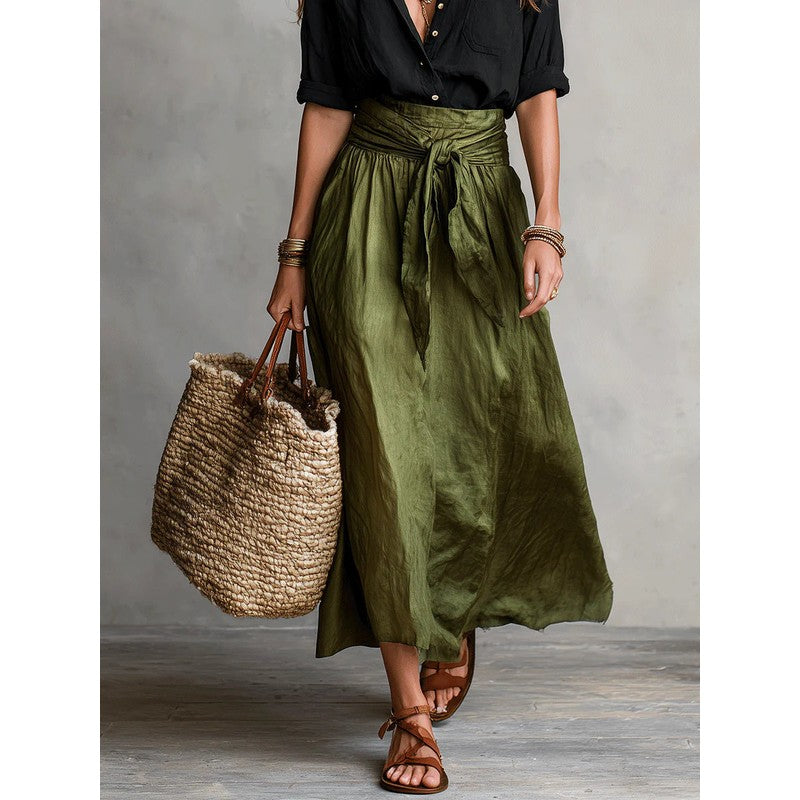 Women's Coralie | Button-Front Shirt and Tie-Waist Skirt Set