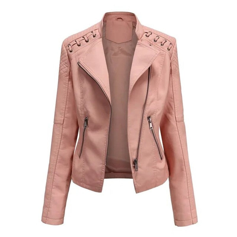 Mona | Asymmetric Zip Moto Jacket