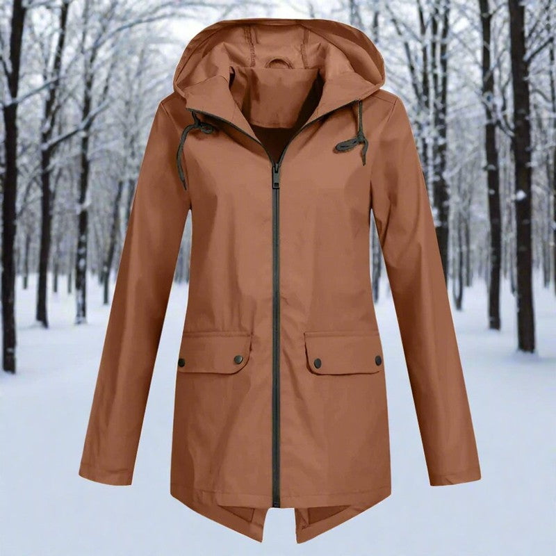 Lorraine | Women's Longline Hooded Rain Jacket