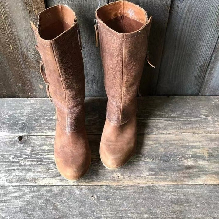 Amparo | Mid-Calf Boots with Side Zip