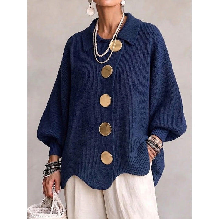 Audrey | Oversized Statement Collar Cardigan