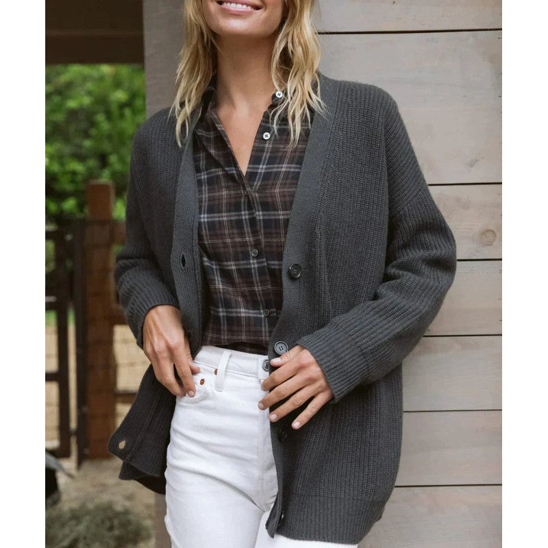 Carmina | Relaxed V-Neck Longline Cardigan