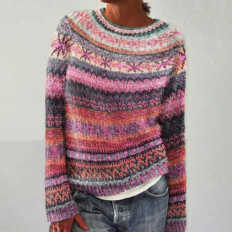 Lillian | Fair Isle Knit Pullover Sweater