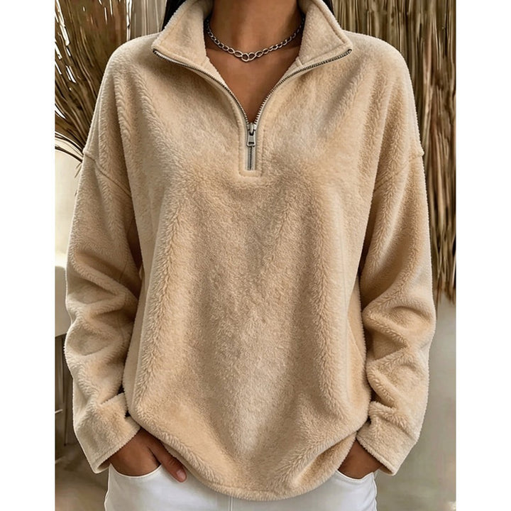 Camille | Half-Zip Stand Collar Pullover Sweater