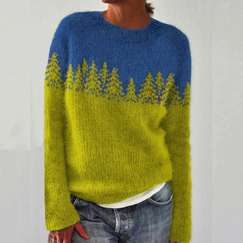 June | Scandinavian-Inspired Colourblock Sweater