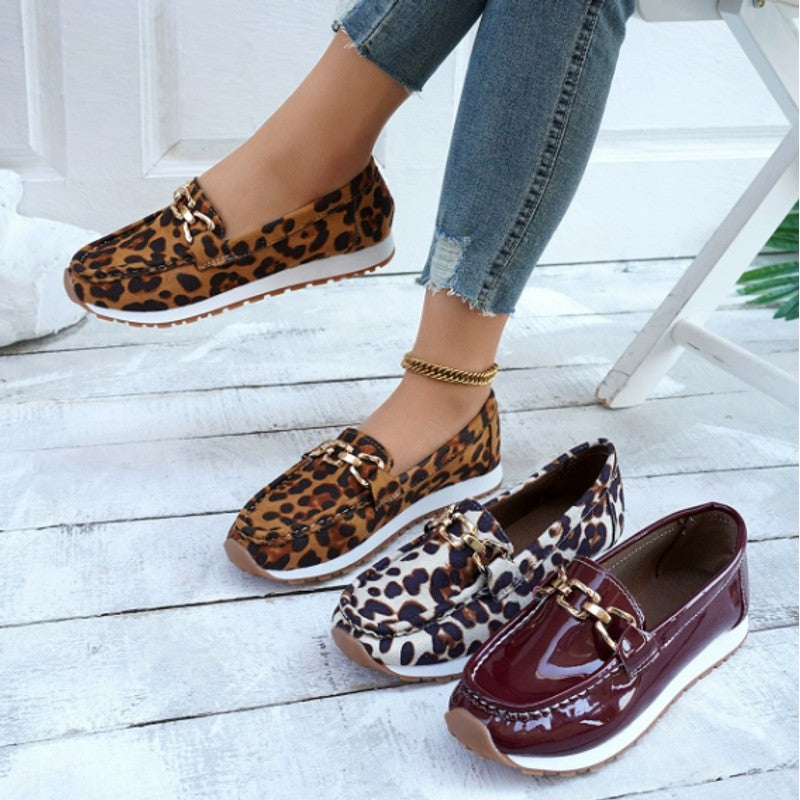 Eleanor | Leopard-Print Wedge Loafers