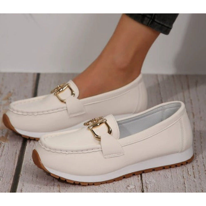 Women Margaux | Woven Buckle Flat Loafers