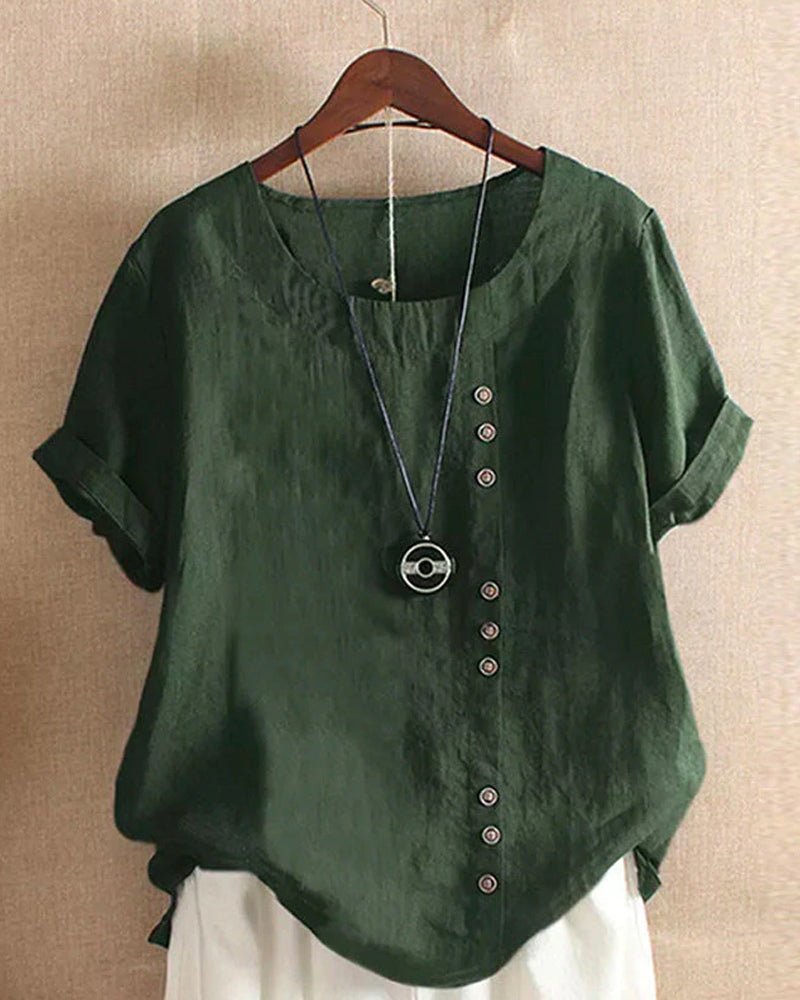 Birdie | Relaxte top met knoopdetail