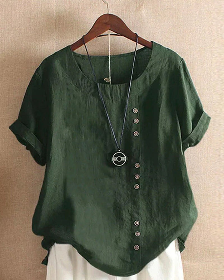 Birdie | Relaxte top met knoopdetail