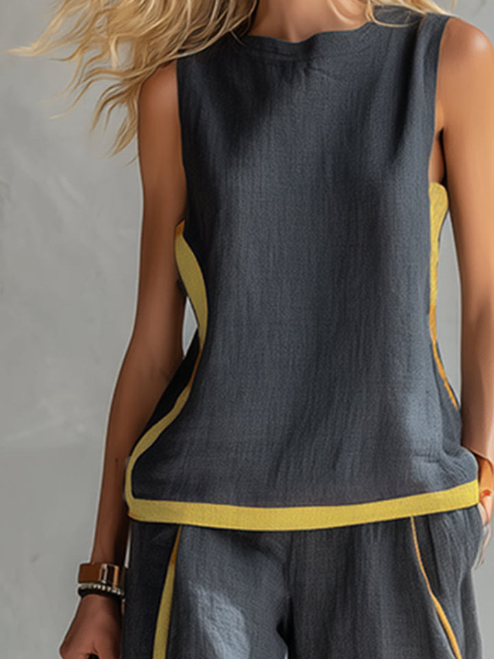 Marlene | Completo estivo elegante a due pezzi con pantaloni a gamba larga
