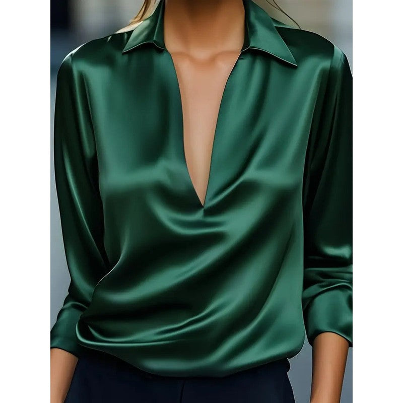 Anna | Soft Structured V-Neck Blouse