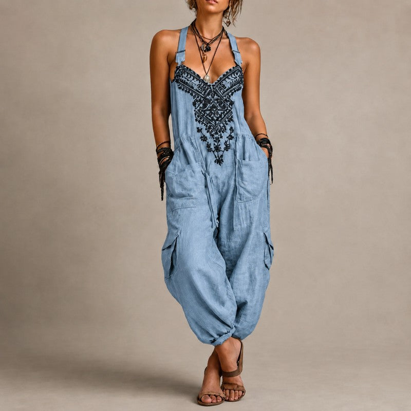 Freya | Bohemian Drop-Crotch Jumpsuit