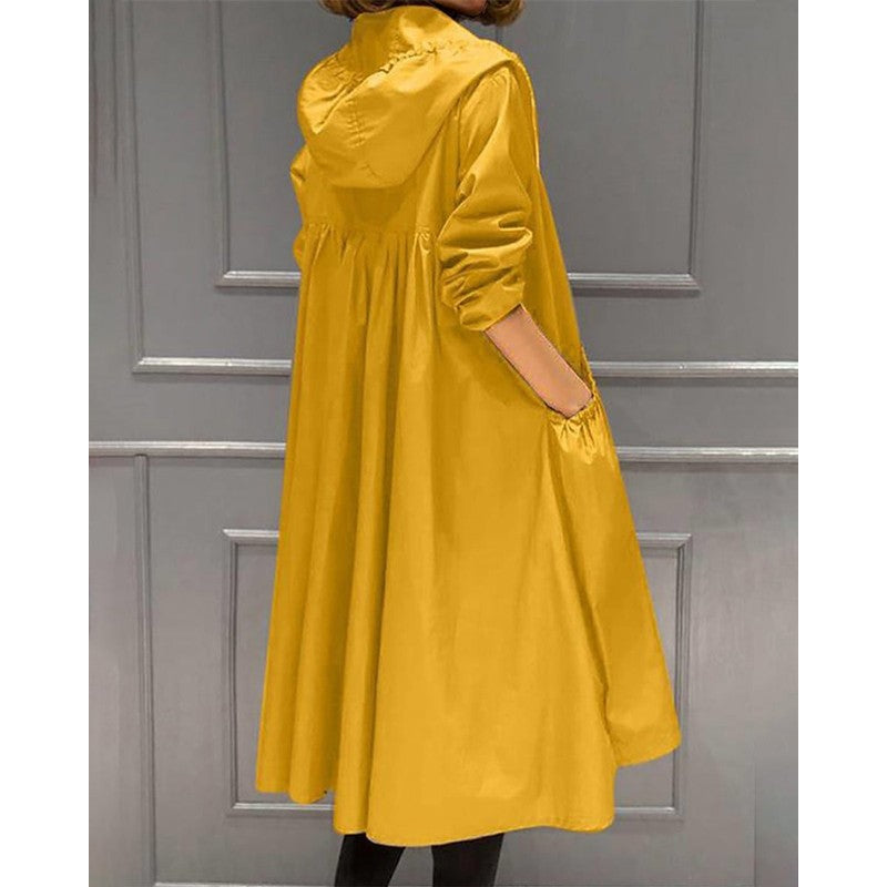 Kathleen | Relaxed Hooded Long Trench Coat