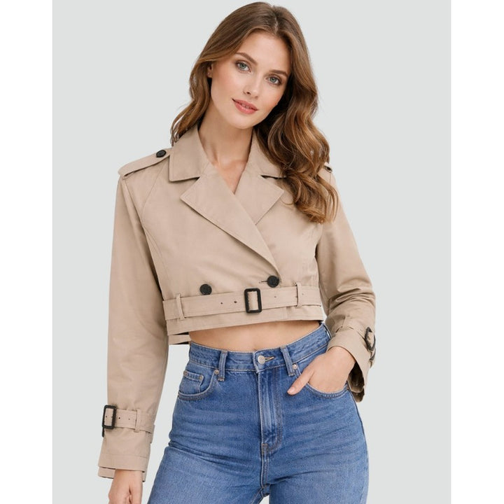 Juliana | Cropped Belted Trench Coat