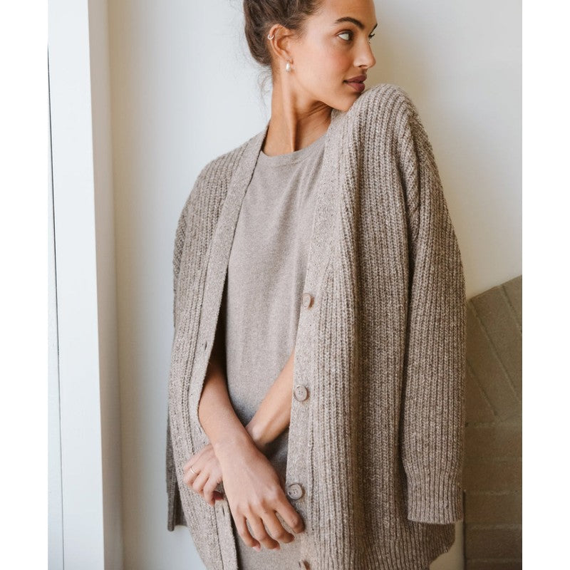 Carmina | Relaxed V-Neck Longline Cardigan