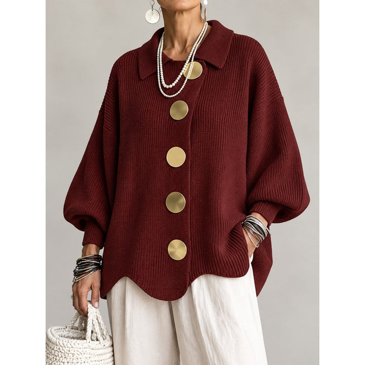 Audrey | Oversized Statement Collar Cardigan