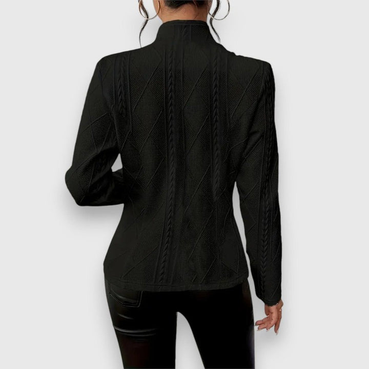Loretta | Button-Front Textured Cardigan