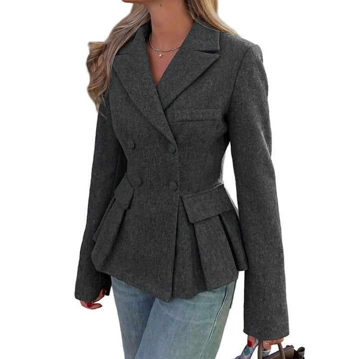 Women's Peplum Blazer | Tailored Dark Grey Jacket