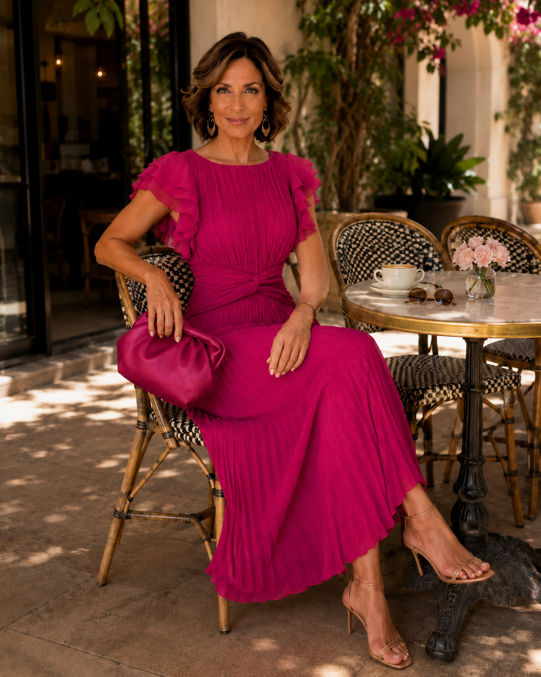 Kate | Pleated Twist Waist Maxi Dress