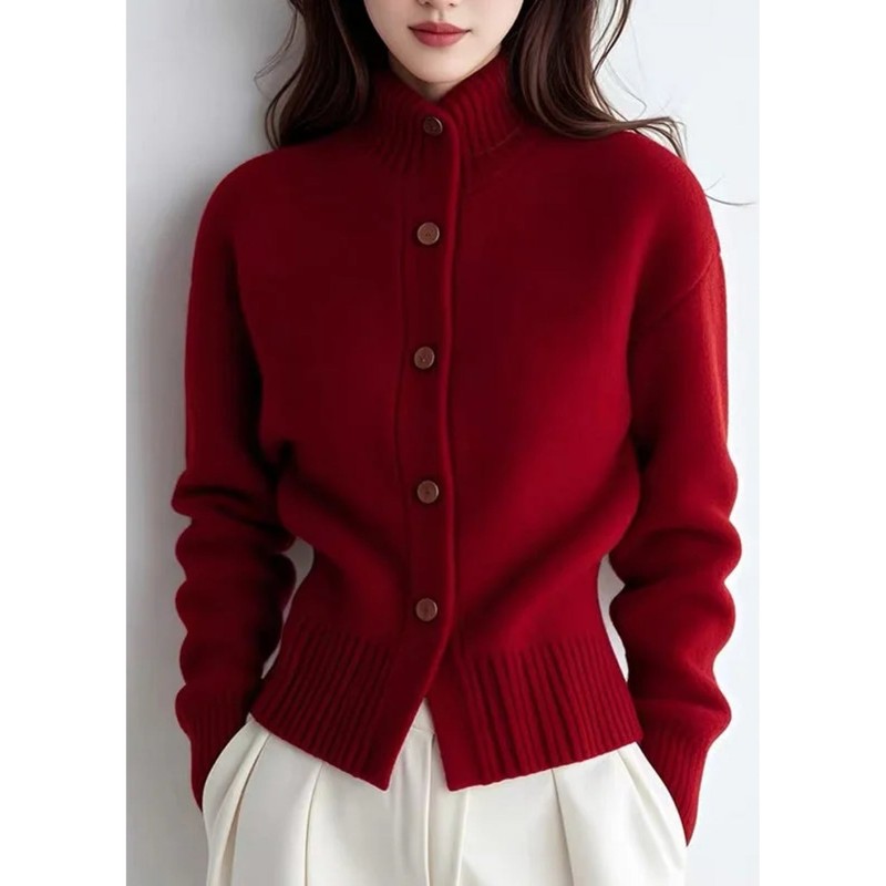 Vienna | High Neck Button Cardigan