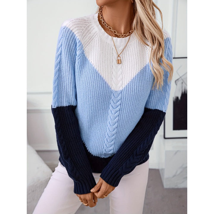Matilda | Colorblock Cable-Knit Sweater