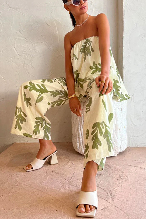 Callaway | Ensemble pour femme avec top bandeau imprimé et pantalon large
