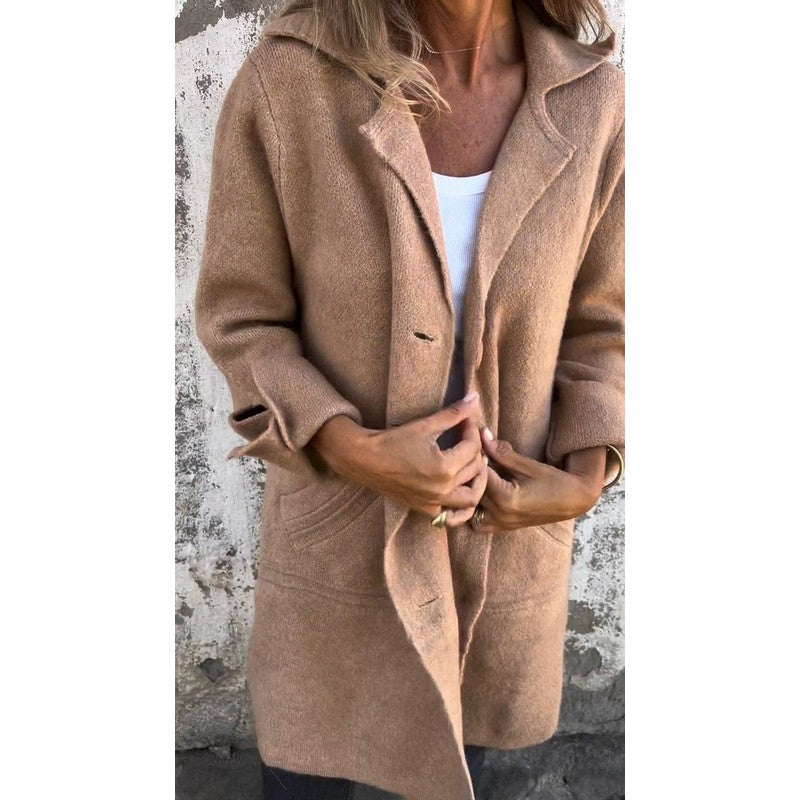 Women's Longline Lapel Coat