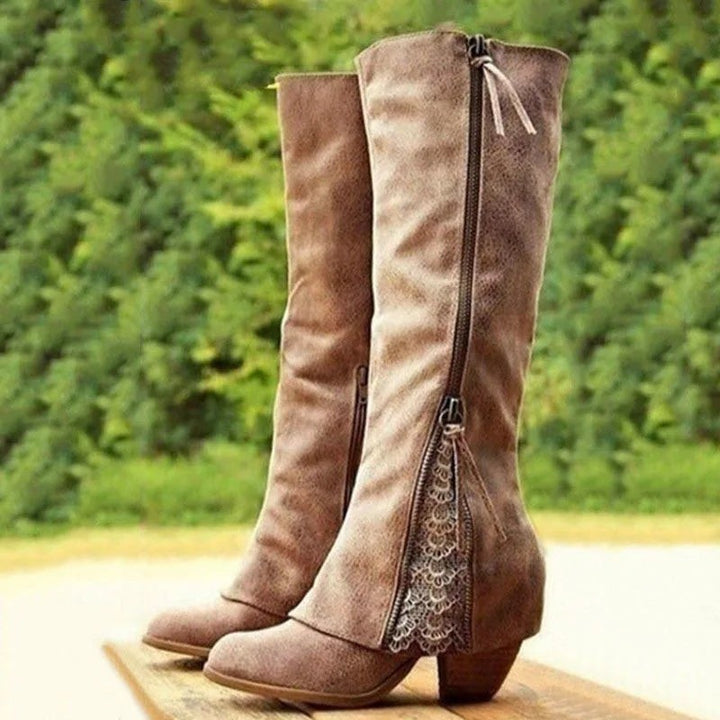 Women Knee High Western Boots