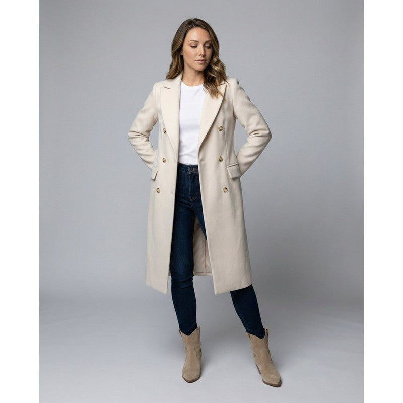Emeline | Tailored Double-Breasted Longline Coat