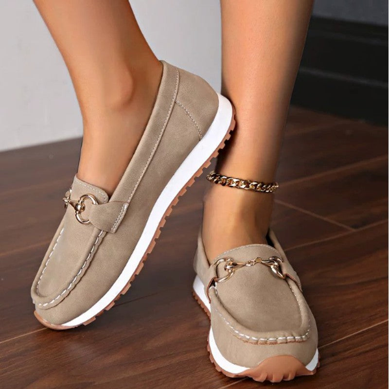 Evelyn | Horsebit Detail Flat Loafers