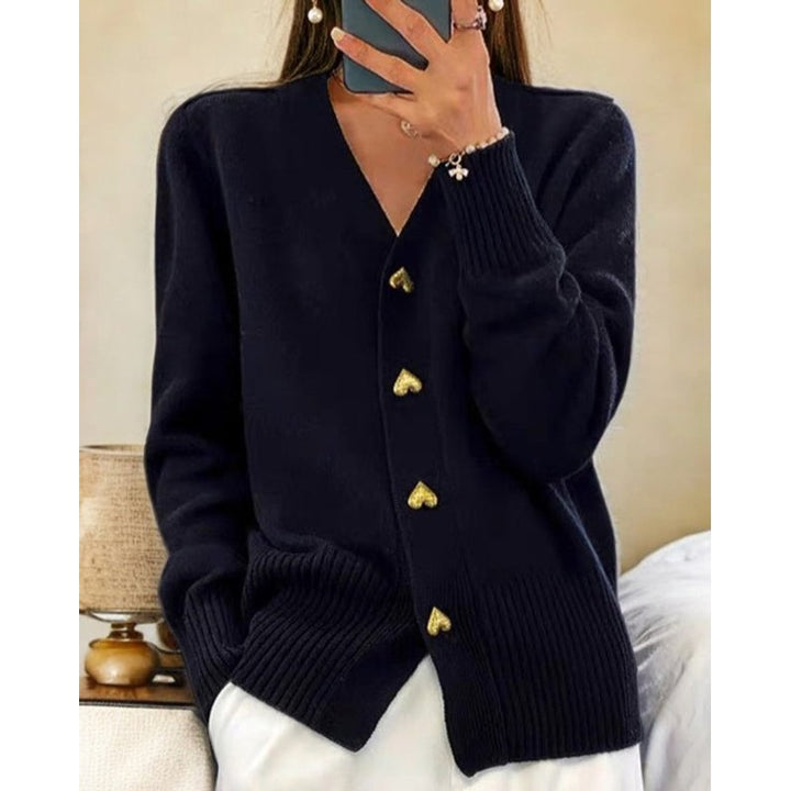 Women's Cardigan | V-Neck Button-Front Knit