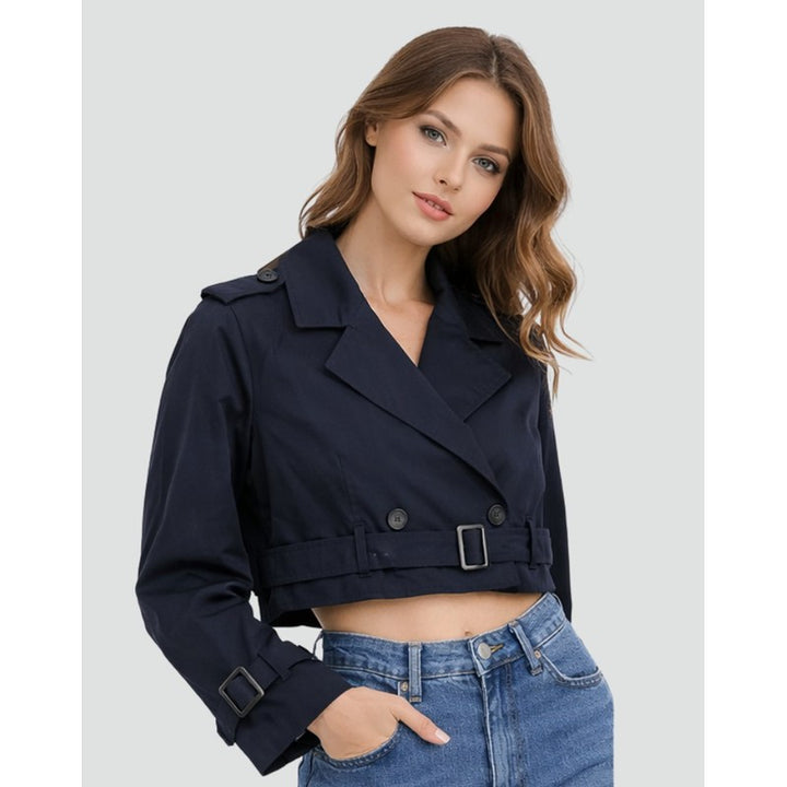 Juliana | Cropped Belted Trench Coat