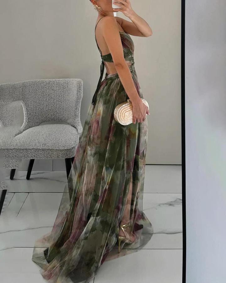 Ruby | Vestido maxi com estampado floral