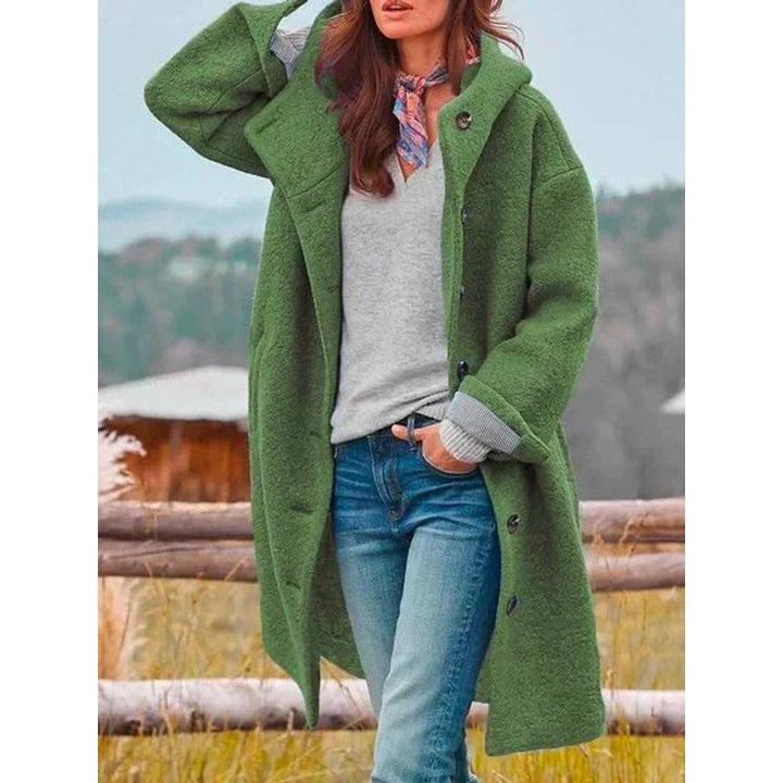 Sophia | Longline Hooded Button-Front Coat