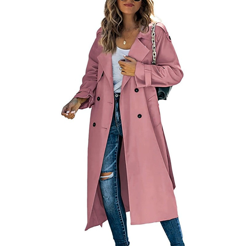 Juliet | Double-Breasted Belted Longline Trench Coat