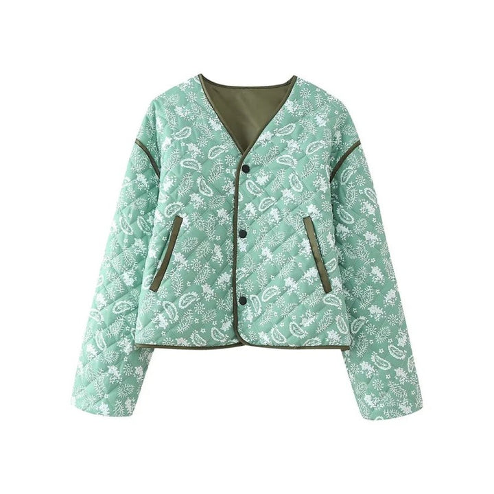 Emilia | Paisley Print Button-Down Jacket