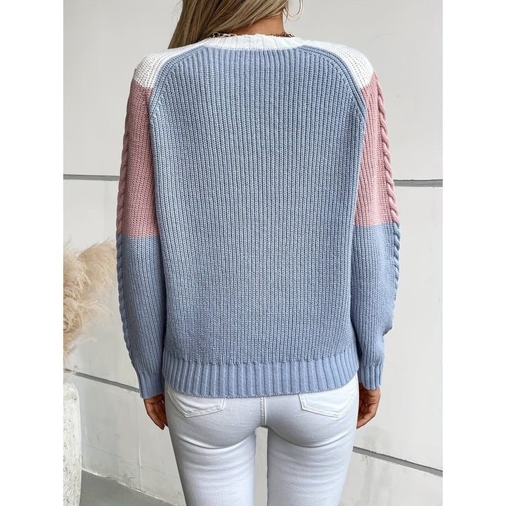Matilda | Colorblock Cable-Knit Sweater