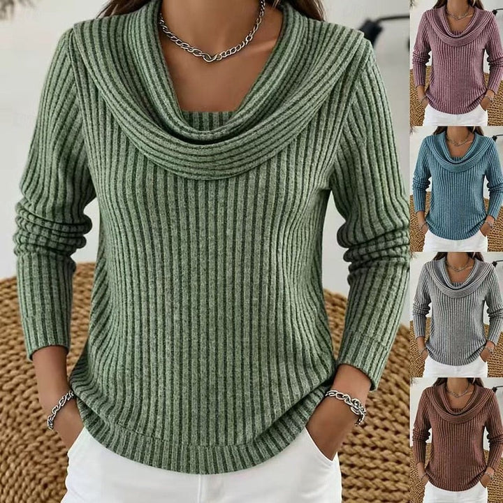 Women's Isadora | Draped Ribbed Knit Top