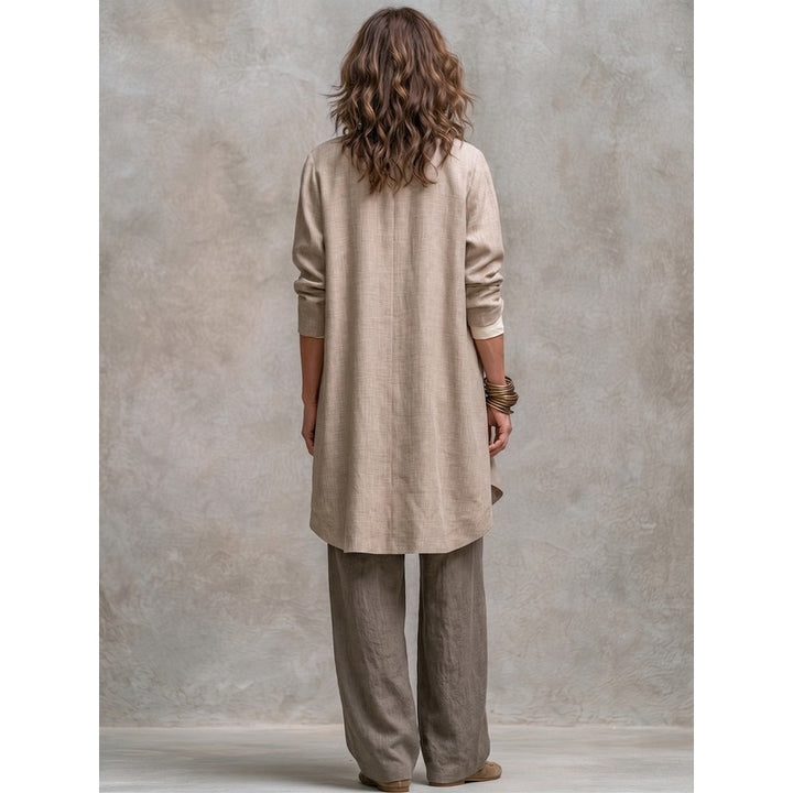 Simone | Open-Front Jacket Wide-Leg Trouser Set